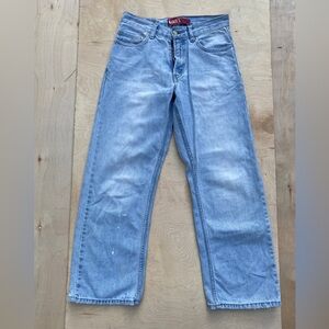 Levi’s High Waisted Light Wash Wide Leg Jeans